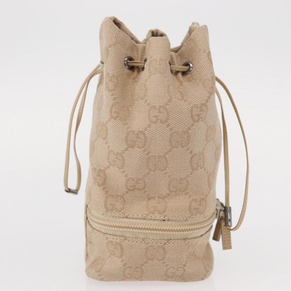 GUCCI GG Canvas Pouch Beige Silver 039 1054 Auth 154448 - Picture 4 of 16